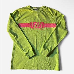 LF Lime Green and Pink Long Sleeve Sweatshirt